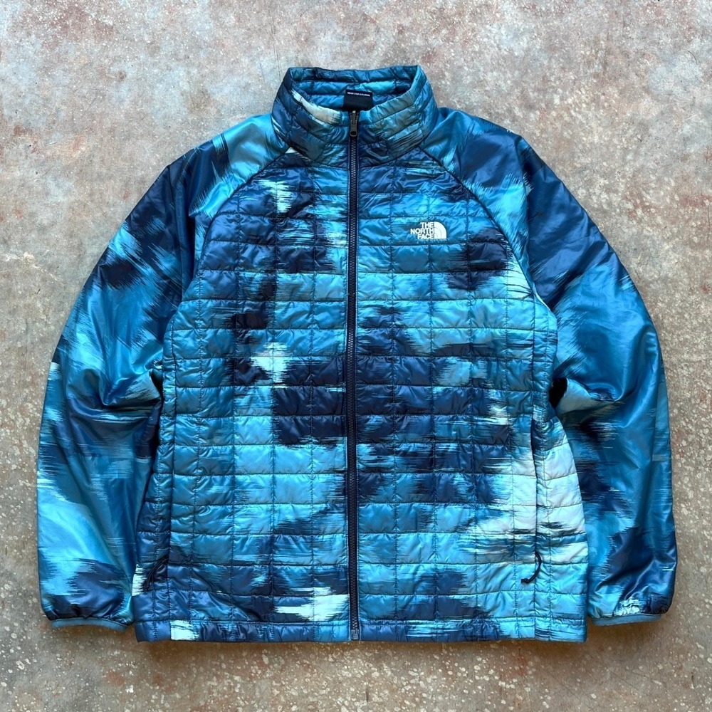 The North Face Blue Tie-Dye Puffer Jacket